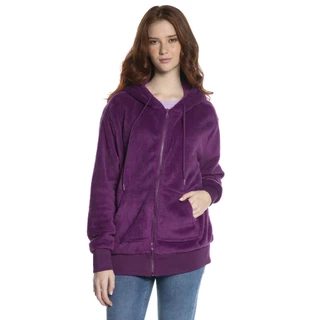 Jaqueta Feminina Bolsos Polo Wear Roxo Médio