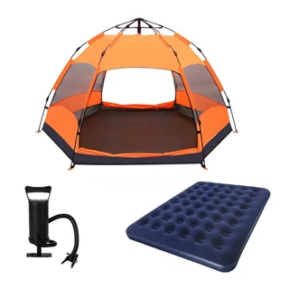 Barraca Camping 5-8 Pessoas + Colchão Casal + Bomba Manual em Oferta na Shopee