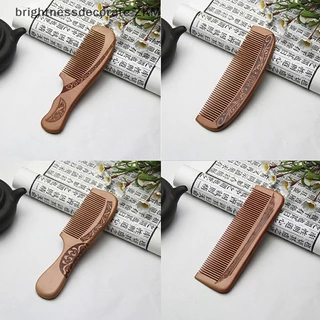 [brightnessdecorate] Pente De Madeira De Pêssego Natural Para Fechar Os Dentes , Massagem Antiestática Na Cabeça , Ferramentas De Saúde Do Cabelo [TH]