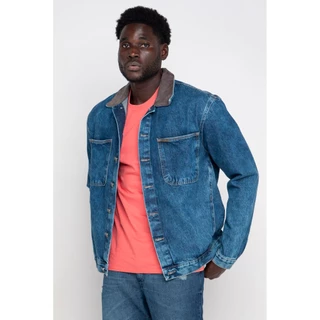 Jaqueta Masculina Jeans Premium Gola Velvet Polo Wear Jeans Médio