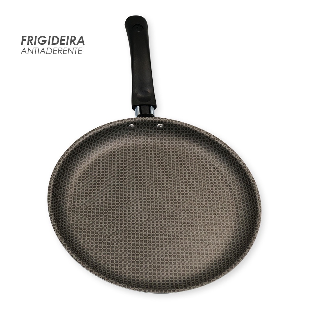 Frigideira Panquequeira Panqueca Crepe antiaderente 22cm – Cinza