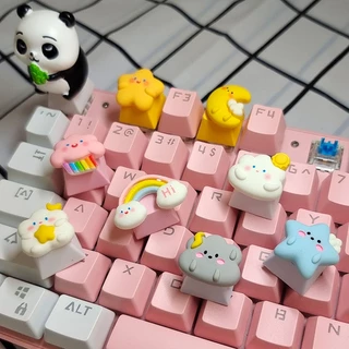 Chaveiro Personalizado Feito À Mão Para Teclados Mecânicos De Eixos Cruzados , Especial Starry Cloud Series Cartoon Cute Keycaps R4