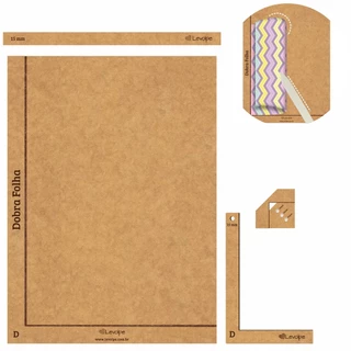 KIT GABARITO ENCADERNAÇÃO DOBRA FOLHA PAPEL 33X24 FIO DE CABELO