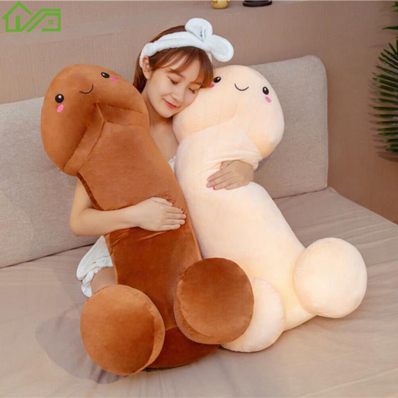 O Travesseiro Spoof Tintin Doll Simulation Pillow Long Lifelike Penis Plush Toy Sexy Presentes Interessantes Para Namorada