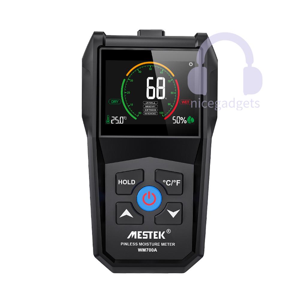MESTEK Tela De Exibição Invertida Em Ângulo Total Indutiva Não Destrutiva De Madeira Medidor De Umidade Detecção Temperatura Ambiental ° C/F Unidades De Conversão Macia Doméstica Dura W