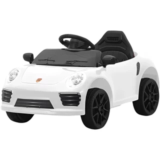 Carro Eletrico De Passeio Mini Esportivo Infantil Branco 12v Com Controle Remoto Led - Bang Toys