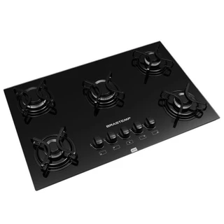 Cooktop a Gás Brastemp Ative 5 Bocas Preto BDD75AE Bivolt