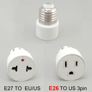 100-240V E26 E27 Lâmpada Para US/EU Adaptador De Base De E27 Regular Q1 BRK1