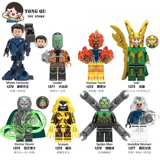 Superhero Minifigures Fantastic Straw Building Block Coleção de brinquedos Ornamentos mini Modelo Presente