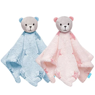 Kit 2 Naninhas Urso Estrelinha Rosa E Azul Pelúcia Macia Buba