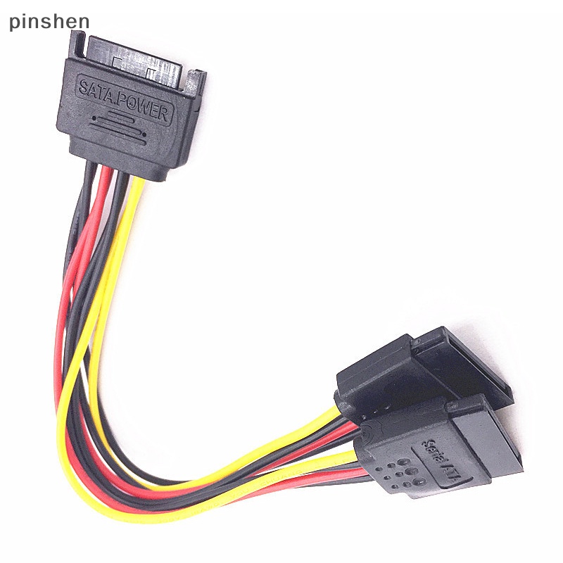 Pinos SATA II Alimentação Do Disco Rígido 15Pin Macho Para 2 Fêmeas 15Pin Cabo De Extensão De Energia Pt