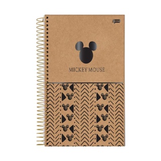 Caderno Espiral Mickey Arts Várias Silhueta 1 Matéria 80 Fls