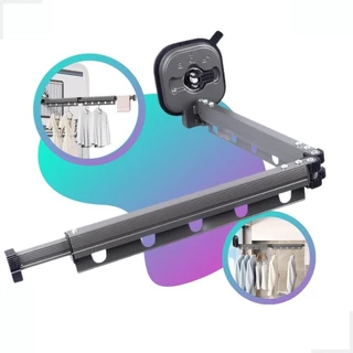 Cabideiro Varal Lavanderia Dobravel Slim Apartamento Compacto Retratil Ventosa Sem Furo 92cm