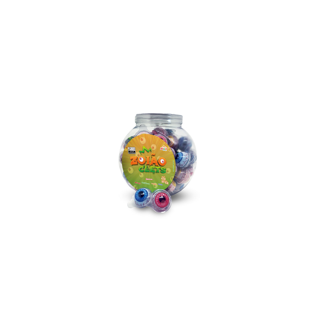 Chiclete Zoião Clets Olhos Sabor Sortido - 50 Unidades | Shopee Brasil