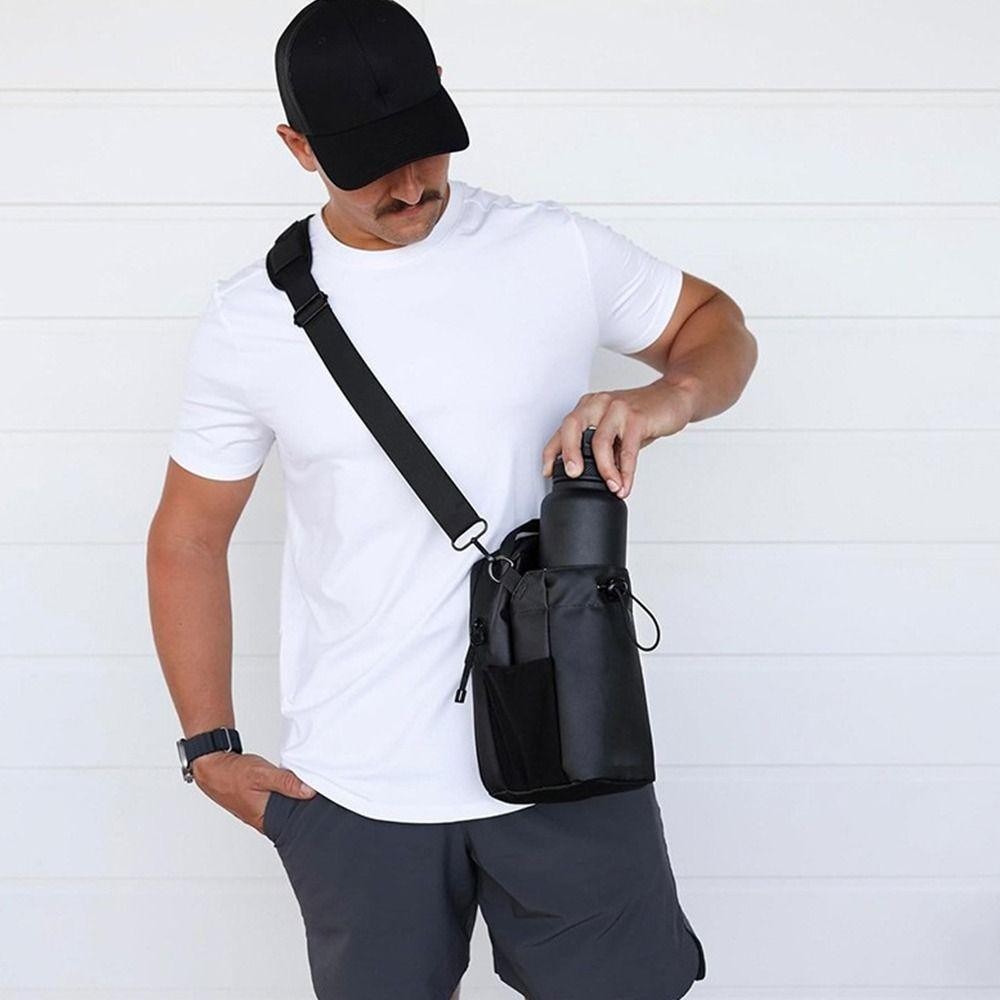 Imagem do produto [LETIGO] Bolsa Para Garrafa De Água , Suporte Copo Específico Academia Crossbody De Grande Capacidade , Bolso Múltiplo 3