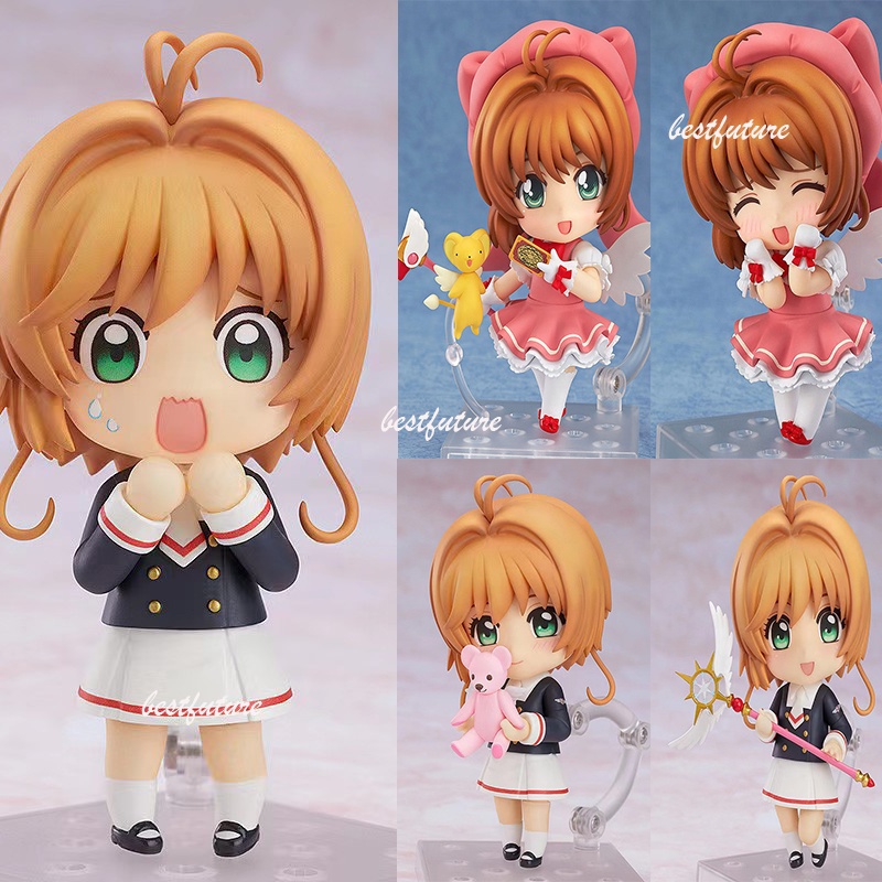 Captor De Cartão Nendoróide SAKURA KINOMOTO # 918 400 Figura De Ação De 10cm Para Coleta Do Uniforme Escolar Fofo Coleção