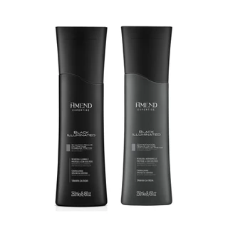Kit Shampoo Cond Tratamento Realce Cor Preto Expertise Amend