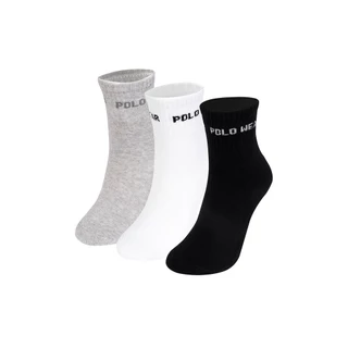 Kit 3 Pares de Meias Femininas Cano Alto Polo Wear Sortido