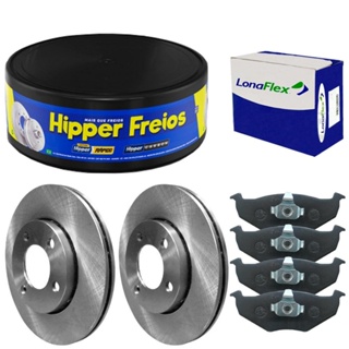 Kit Pastilha Disco Freio Gol G5 2008 A 2012 Diant Vent Bosch