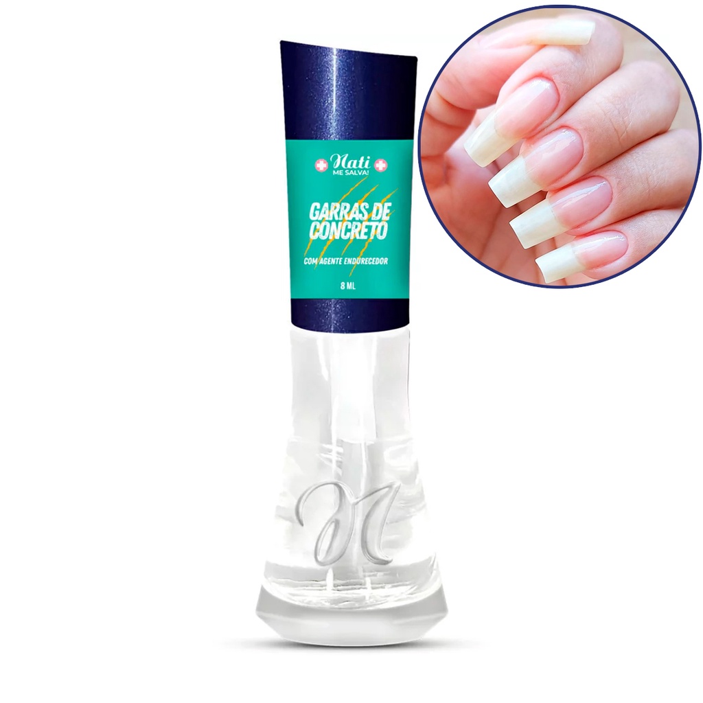 Base Fortalecedora Unhas de Concreto Nati 8ml Com Agente Endurecedor ...