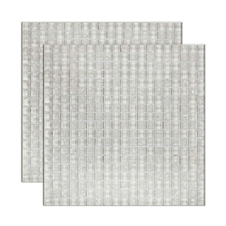 Pastilha de vidro Galliano placa 31x31cm branco Glass Mosaic
