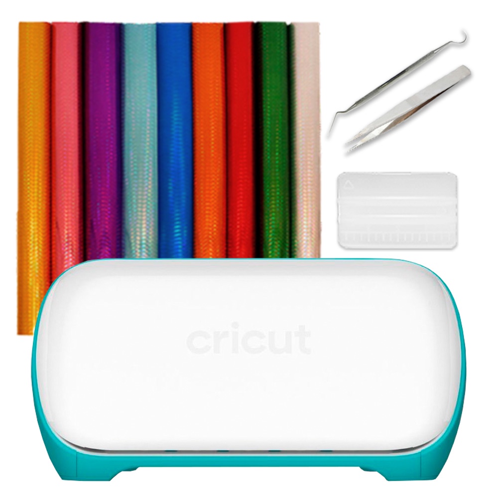 Kit Mini Plotter de Recorte Cricut Joy + Kit Vinil Holográfico + Bônus de Ferramentas