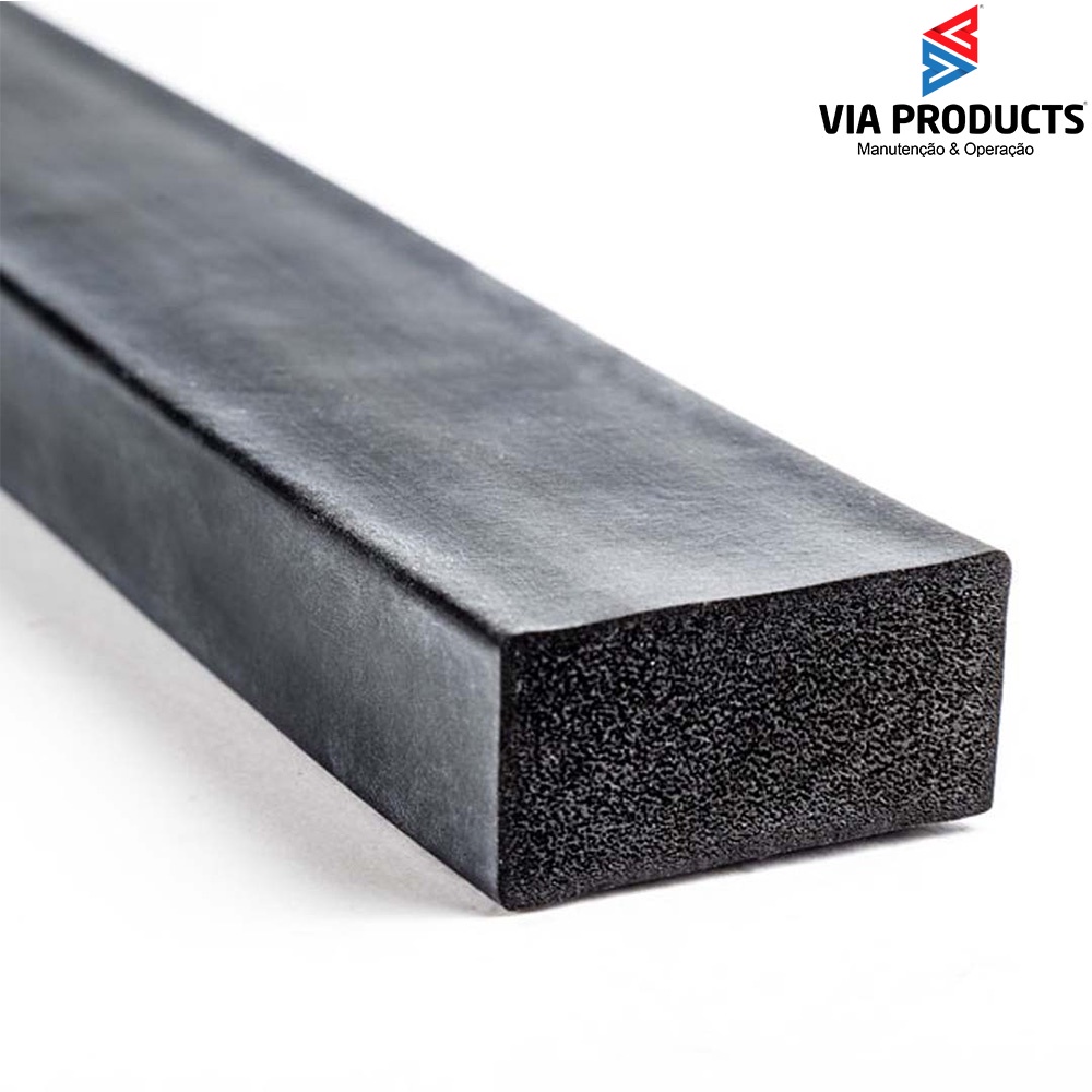Perfil Borracha Esponjosa 5m Retangular S/Adesivo 10x20mm
