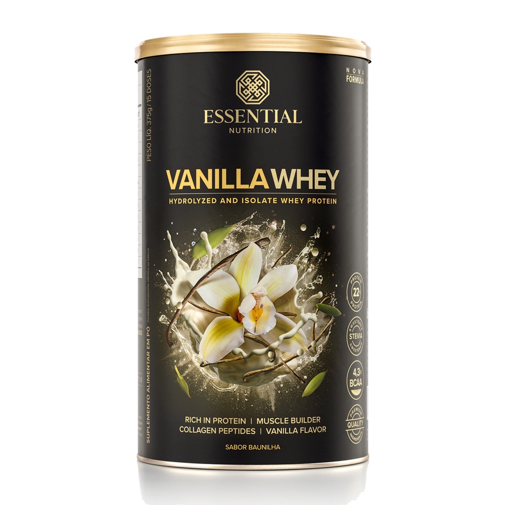 Vanilla Whey Protein Isolado e Hidrolisado 375g – Essential