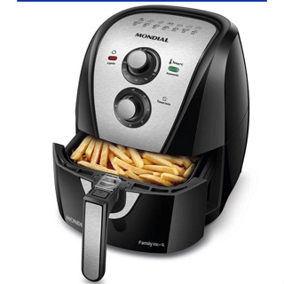 Fritadeira A Ar Family Inox Black 4l 127V 1500W Preto Inox AFN40BI Mondial