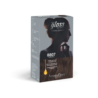 Tintura Tonalizante Acquaflora Kit Hidra Gloss 8807 Amêndoa