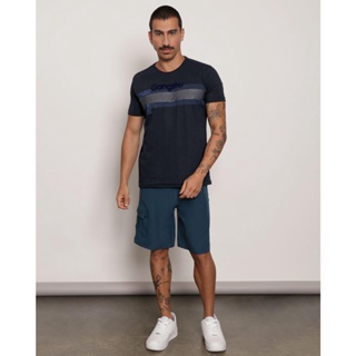 Bermuda Masculina Bolso Cargo Azul