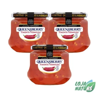 KIT 3 Geléia Agridoce Gourmet sabor Pimenta Vermelha 320g - Queensberry