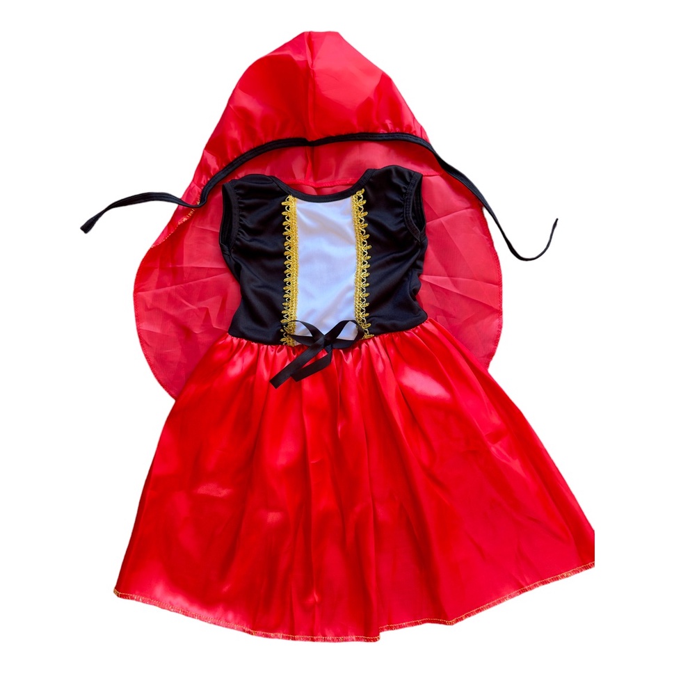 Cosplay Roupa Infantil Chapeuzinho Vermelho Fantasia Chapeuzinho