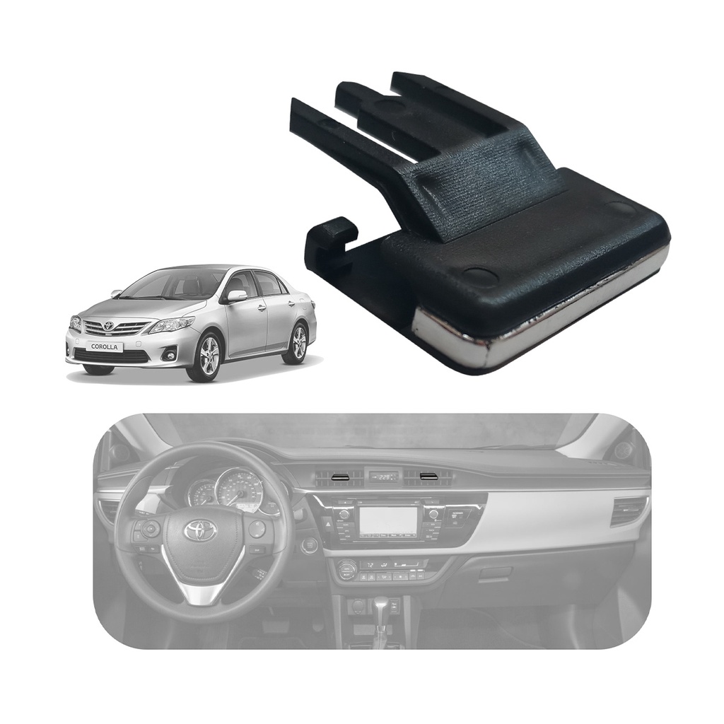 Clip Difusor Ar Direcionador Central Preto Cromado Corolla