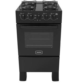 Fogão Realce Ares Glass 4 Bocas Automático Mesa de Vidro Forno 50L