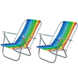 Kit 2 Cadeiras de praia dobrável em 2 posições - CAD0041