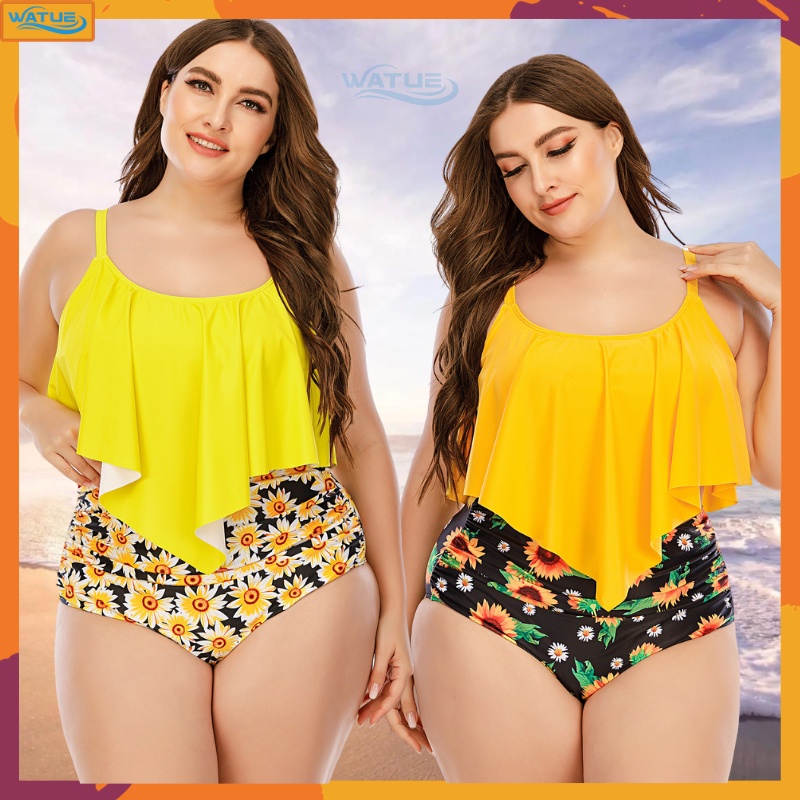 Roupa De Banho Plus Size Para Mulheres Gordinhas De Duas Peç