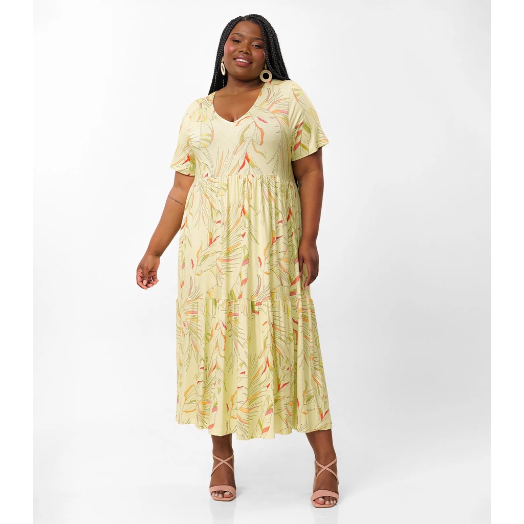 VESTIDO MIDI PLUS SIZE ROVITEX SECRET GLAM | Shopee Brasil