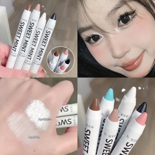 Sweet Mint Lying Mint Lying Silkworm Highlighter Mesmo Estilo de Olho Brilhante Caneta de Bicho-da-seda Lying Eyeshadow Stick Mate à prova d