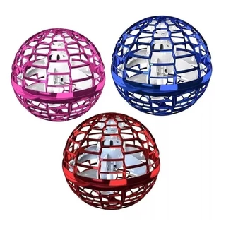 Bola de Brinquedo Voadora Recarregável Gira 360° Com Luz de Led Recarregável Com Controle Remoto