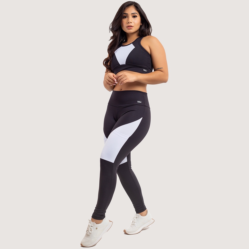 Legging Fitness Midnight em Suplex de Poliamida Marinho