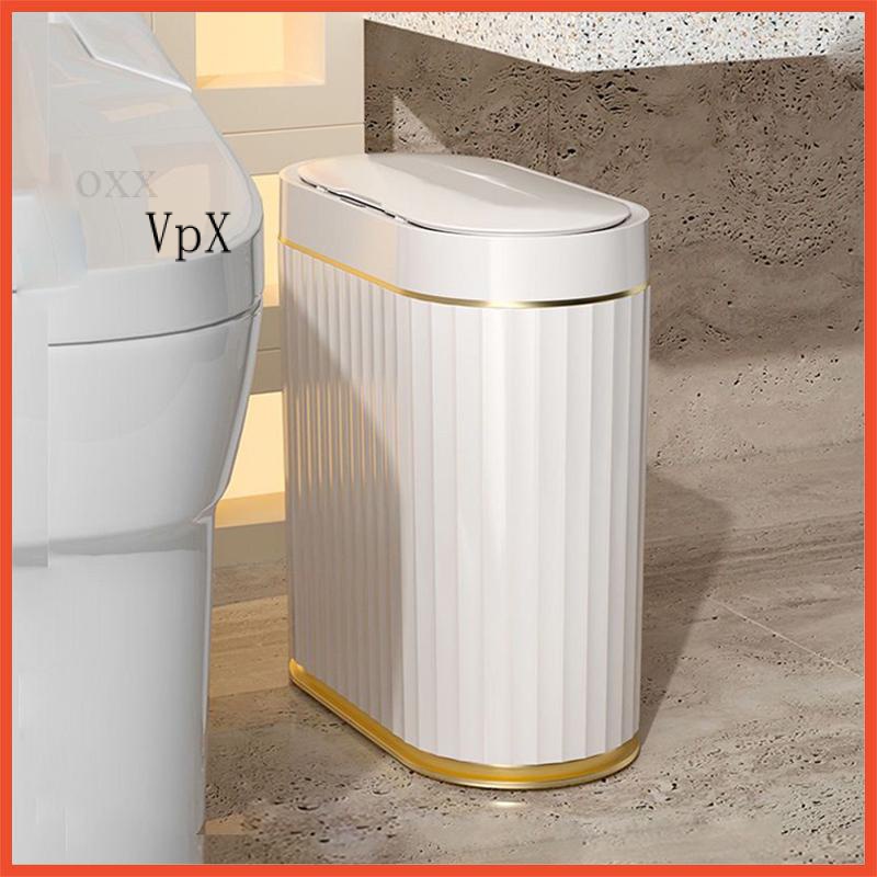 Lixo com Sensor Inteligente para Cozinha Banheiro Luz Luxo Família Sala de estar Waterproof Trash Bin Elétrica 355121
