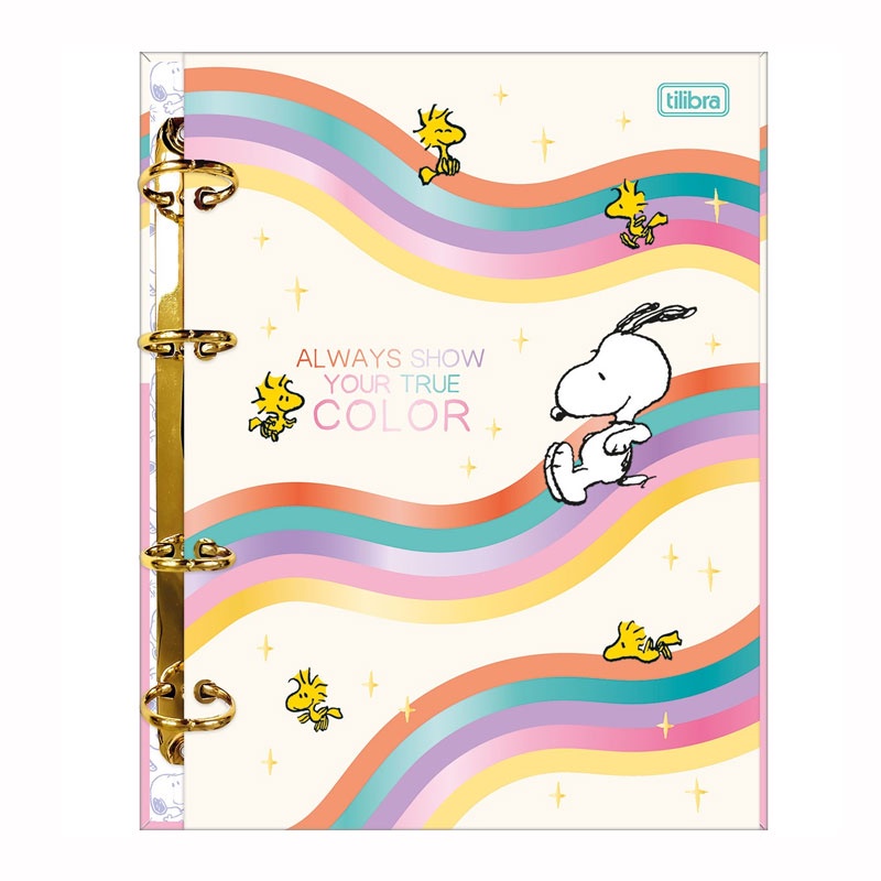 Fichário colegial 4 argolas Snoopy 351377 Tilibra