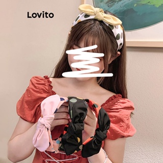 Lovito Tiara Casual Com Bolinhas E Laço Para Mulheres LFA11285