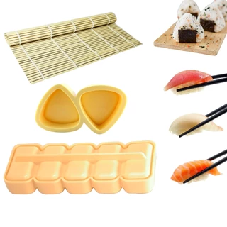 Kit Esteira De Bambu + Forma Para Oniguiri + Niguirizushi Onigiri Kata Bolinho De Arroz molde Sushi