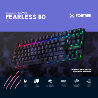 Teclado Gamer Fortrek Fearless 80 Black RGB Edition TKL