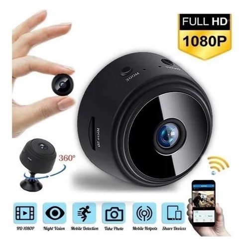 Mini Micro Camera Ip Espiã Wifi Full Hd Segurança Visão Noturna C/gravador De Voz VerjoShopping