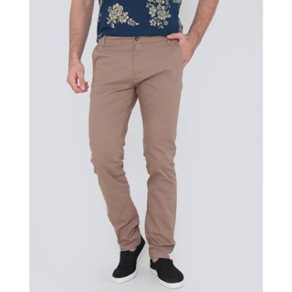 Calça Sarja Masculina Alfaiataria Reta Bege