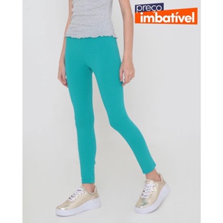 Calça Legging Juvenil Azul Claro