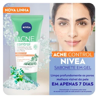 Sabonete Facial em Gel Nivea Acne Control Limpeza Profunda dos Poros 150g